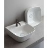 White Ceramic Soft Wastafels