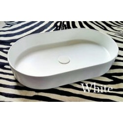 White Ceramic Blade Handfat