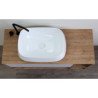 White Ceramic Linea Badrumsmöbler