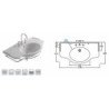 Ceramica Globo Paestum Wastafels