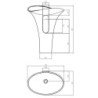 Glass Design Flower Handfat