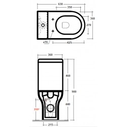 Olympia Ceramica Clear Close Coupled Toilet