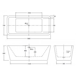 Azzurra Ceramica Build Badewannen