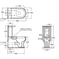 Azzurra Ceramica Charme Traditional Toilets