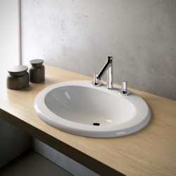 Olympia Ceramica Ovale Semi-Inbouw Wastafels