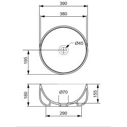 Scarabeo Fidia Bathroom Basins