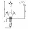 Gaboli Luigi Duetto Kitchen Taps