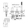 Zucchetti Faraway Deck Mounted Taps