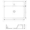 Lavabos White Ceramic Slim