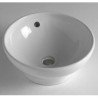 White Ceramic Round Aufsatzwaschbecken